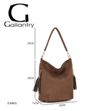 Charger l&#39;image dans la galerie, Sac effet daim chocolat CATIA