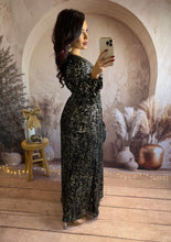 Charger l&#39;image dans la galerie, Robe longue noir éclat d&#39;or CECILIA (36 au 50) ⭐️