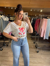 Charger l'image dans la galerie, T-shirt coeur amour rose OLIVIA (36 au 48)