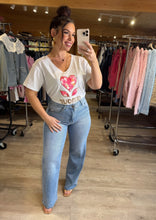 Charger l'image dans la galerie, T-shirt coeur amour rose OLIVIA (36 au 48)