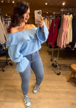 Charger l'image dans la galerie, Pull tout doux bleu LIVIA (38 au 48)