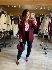 Blazer bordeaux TILIA (34 au 50)