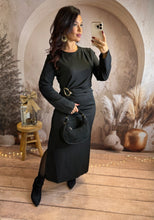 Charger l&#39;image dans la galerie, Longue robe noir fendu AMARA (34 au 48)⭐️