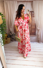 Charger l'image dans la galerie, Robe fleuri rouge SIRÈNE (40 au 48)