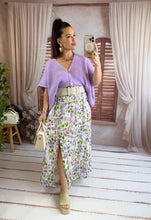 Charger l'image dans la galerie, Jupe fleuri lila DIANE (36 au 46)