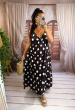 Charger l'image dans la galerie, Robe bretelles pois chocolat NILA (36 au 46)