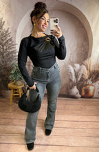 Charger l'image dans la galerie, Jeans flare gris strass ANAMARIA (38 au 50)