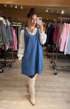 Charger l'image dans la galerie, Robe en jeans à bretelles ABI (42 au 48)