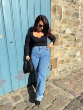 Charger l&#39;image dans la galerie, Jean wide leg avec revers LUMEA (34 au 42)