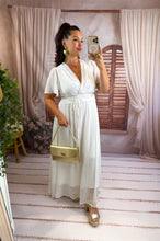 Charger l'image dans la galerie, Robe longue blanche VANILLE (36 au 48)