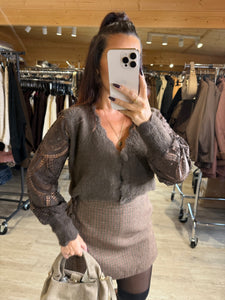 Gilet tout doux café DONNA (34 au 40)