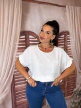 Charger l'image dans la galerie, TEE shirt poche crochet blanc LYSE (38 au 46)