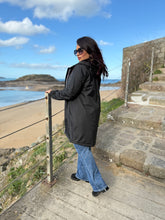 Charger l&#39;image dans la galerie, Imperméable fouré polaire noir LAURE (36 au 48)