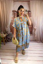 Charger l'image dans la galerie, Robe playa bleu ciel et beige SAPHIRA (36 au 48)