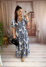 Charger l'image dans la galerie, Robe blanche/bleu LIORÉ ( 36 au 48 )