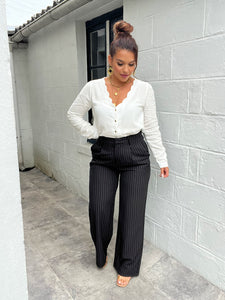 Pantalon noir bande blanche Ophélia( s/m/l )