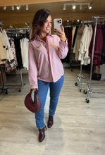 Charger l&#39;image dans la galerie, Chemise rayé coeur bordeaux DOLORESSE ( 36 au 48 )