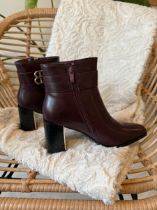 Bottine bordeaux LILI