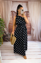 Charger l'image dans la galerie, Ensemble top + jupe noir pois blanc KLARA (36 au 44) New