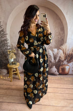 Charger l&#39;image dans la galerie, Longue robe fleuri camel/beige AMALIA (40 au 48) ⭐️