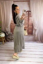 Charger l'image dans la galerie, Robe chemise gaz de coton taupe NYSSIA (34/36/38)