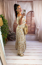 Charger l'image dans la galerie, Robe col bardot beige fleuri HANEIA (36 au 44)