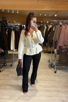 Gilet écru peplum MEGANE (34 au 40)
