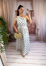 Charger l'image dans la galerie, Ensemble top + jupe blanc à pois noir KLARA (36 au 44)