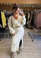 Charger l&#39;image dans la galerie, Jupe fendu écru SACHA (34 au 42)