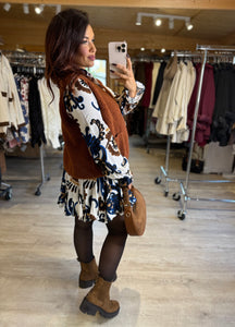 Gilet sans manches moumoute rouille DITA (36 au 48)
