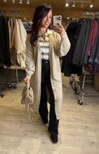 Charger l&#39;image dans la galerie, Long gilet beige foncé MAIWEN (34 au 44)