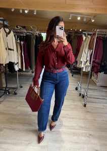 Chemise bordeaux LEILA (36 au 48)