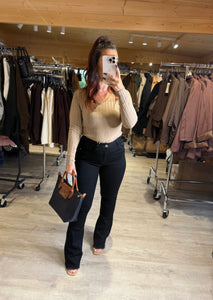Jean noir bootcut LALIE (38 au 48)