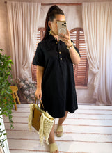 Charger l'image dans la galerie, Robe courte en jeans noir BRAZIL (34 au 48)