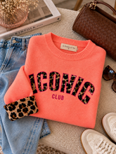 Charger l'image dans la galerie, Pull orange iconic leopard IRIS (42 au 48)