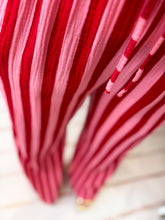 Charger l'image dans la galerie, Pantalon gaz de coton rayé rouge/rose KATIA (34 au 42)