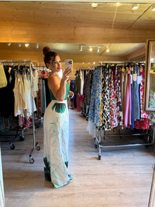 Ensemble top + pantalon vert AMALIA