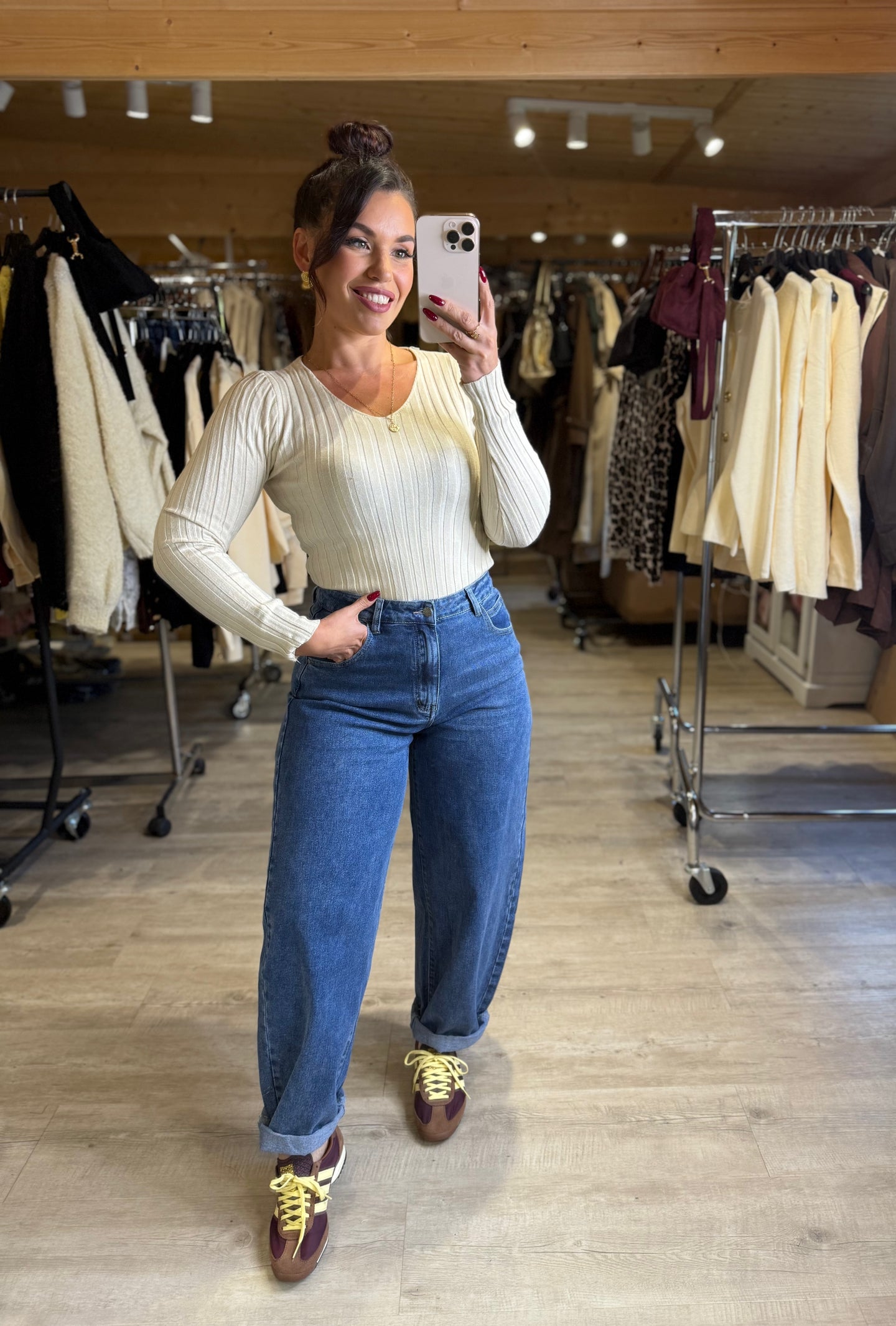 Jeans bleu balloon HANEIA (34 au 42)