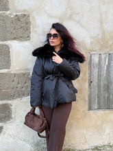 Charger l&#39;image dans la galerie, Doudoune col fourrure synthétique THÉA (34 au 42)