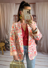 Charger l'image dans la galerie, Veste Blazer fleuri terracota TILIA (34 au 52)