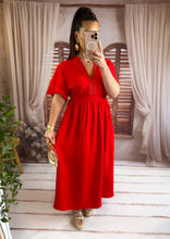 Charger l'image dans la galerie, Robe longue rouge TALI ( 40 au 48 )( reste une taille 40)
