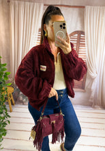 Charger l'image dans la galerie, Veste polaire bordeaux CÉLESTE (36 au petit 44)