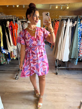 Charger l&#39;image dans la galerie, Robe courte rose/violette ARMELLE ( reste m/l )