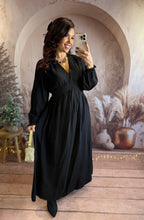 Charger l&#39;image dans la galerie, Robe longue noir LUMI (36 au 48)