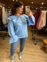 Charger l'image dans la galerie, Pull tout doux bleu LIVIA (38 au 48)