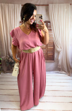 Charger l'image dans la galerie, Combinaison coupe large vieux rose RACHEL (46 au 54)