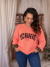 Charger l'image dans la galerie, Pull orange iconic leopard IRIS (42 au 48)