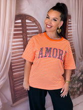 Charger l'image dans la galerie, TEE shirt amore rayé orange (36 au 42)