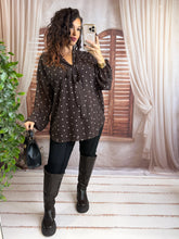 Charger l'image dans la galerie, Blouse coeur chocolat MURIEL (38 au 48)