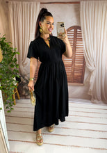Charger l'image dans la galerie, Robe longue noir TALI (36 au 40)